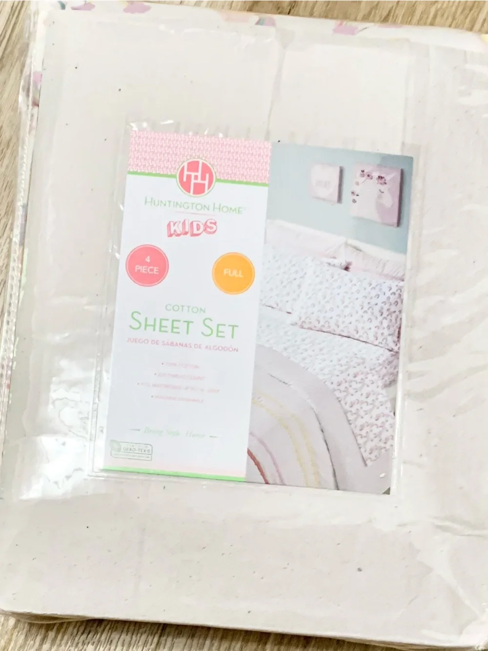 Rainbow Unicorn 100% Cotton Full Sheet Set NEW